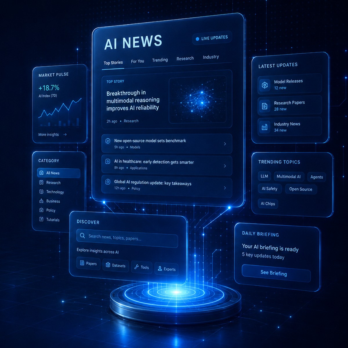 AI NEWS 최신 소식과 트렌드 주제가 정리된 화면