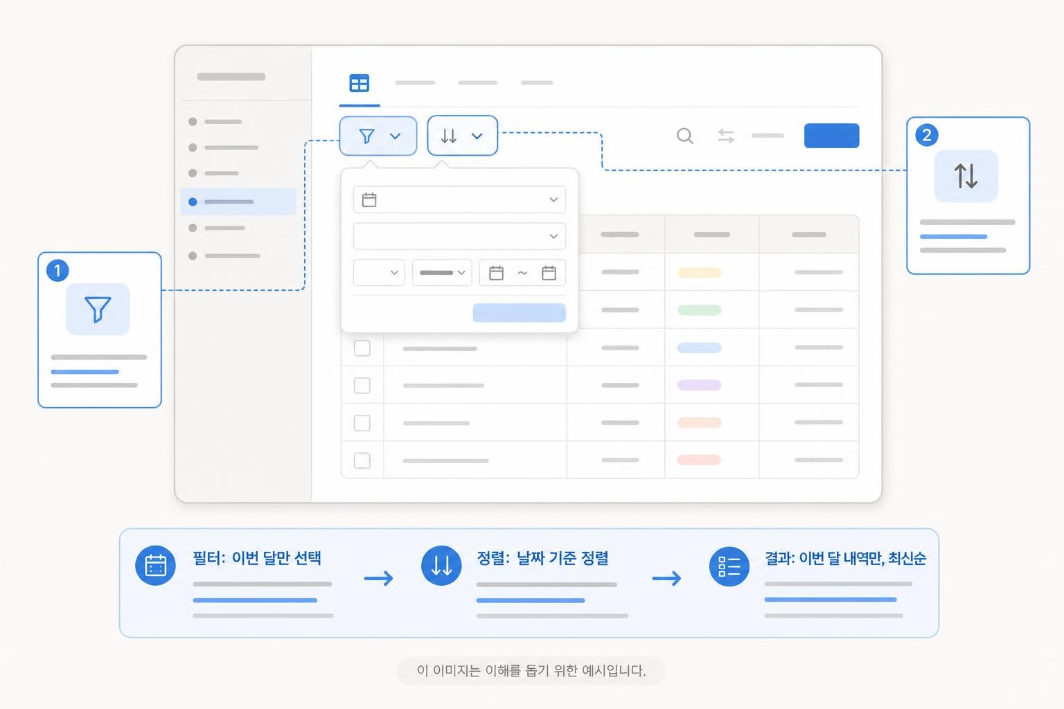 노션 가계부 만들기 5. 이번 달 것만 보이게 하기